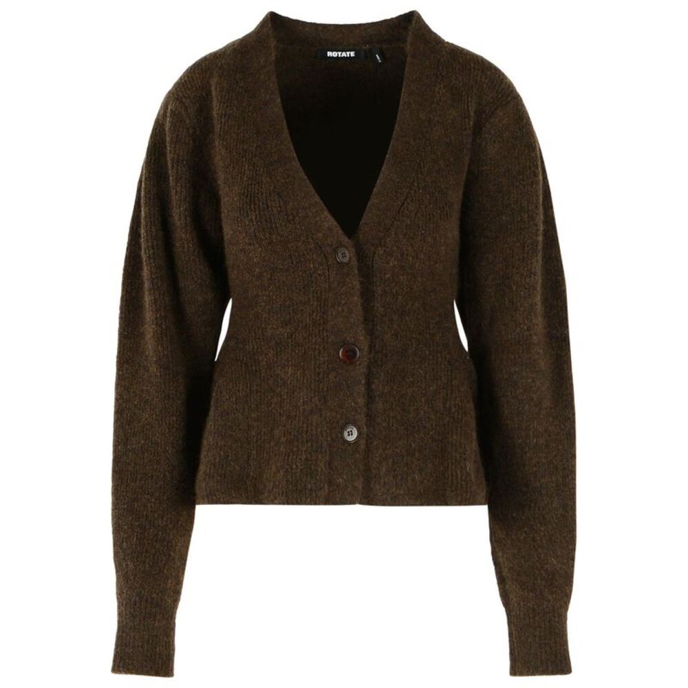 Rotate Brown Alpaca Blend Cardigan Women